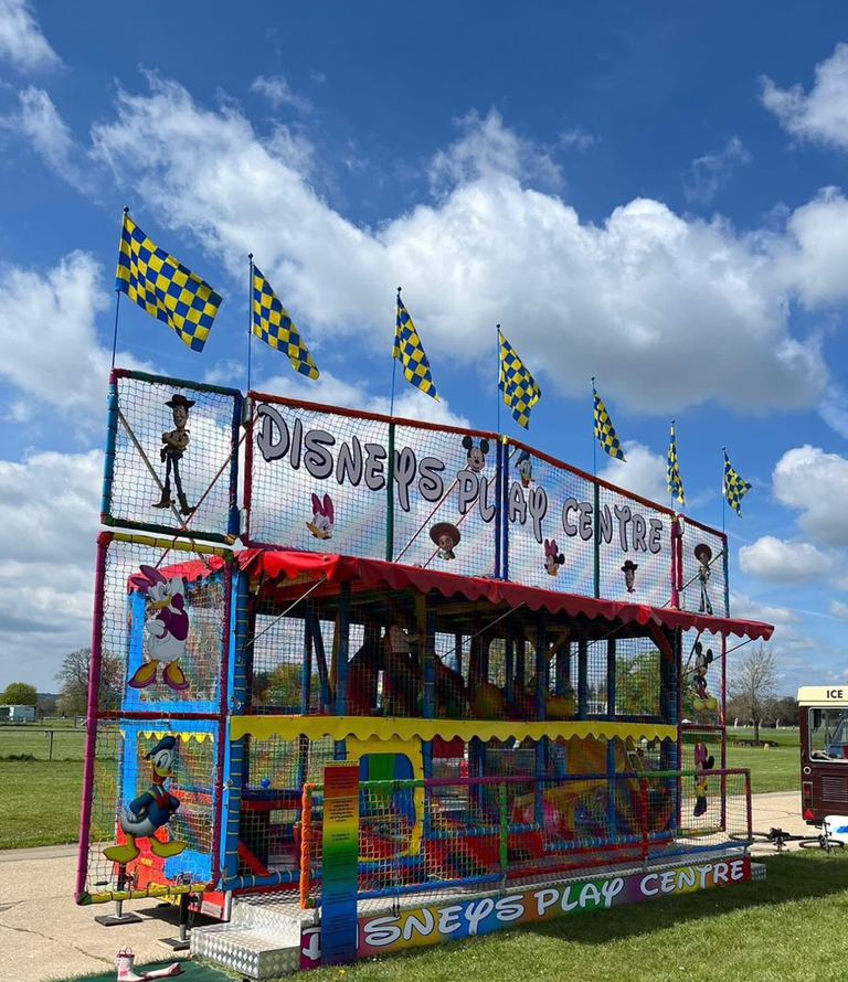 A double-decker soft play trailer