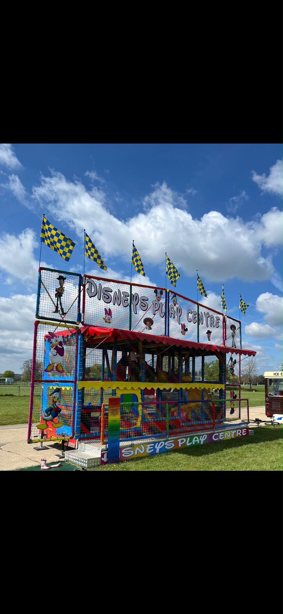 A large double-decker soft play trailer themed around well-known characters