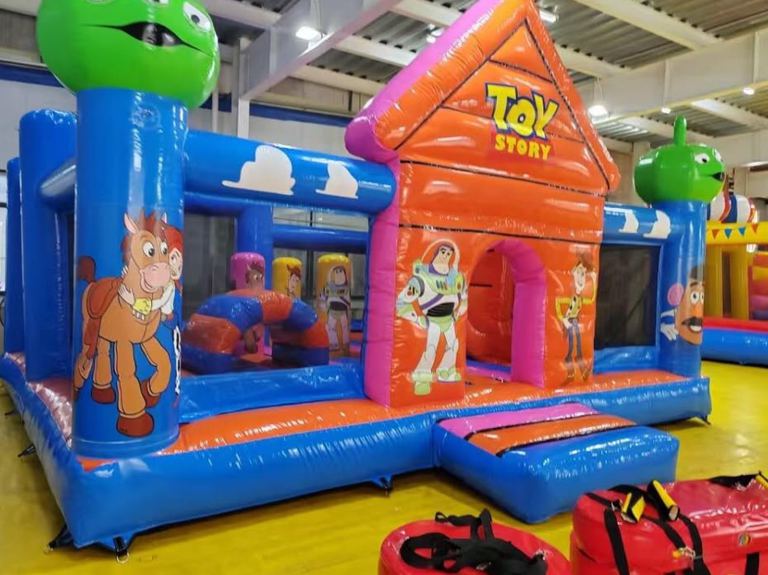 A Toy Story themed bouncy castle